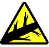 ストレーナーのハザードアイコン